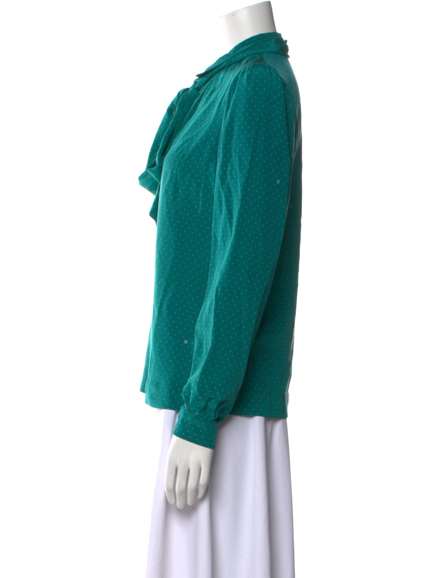 Gucci Silk Mock Neck Blouse