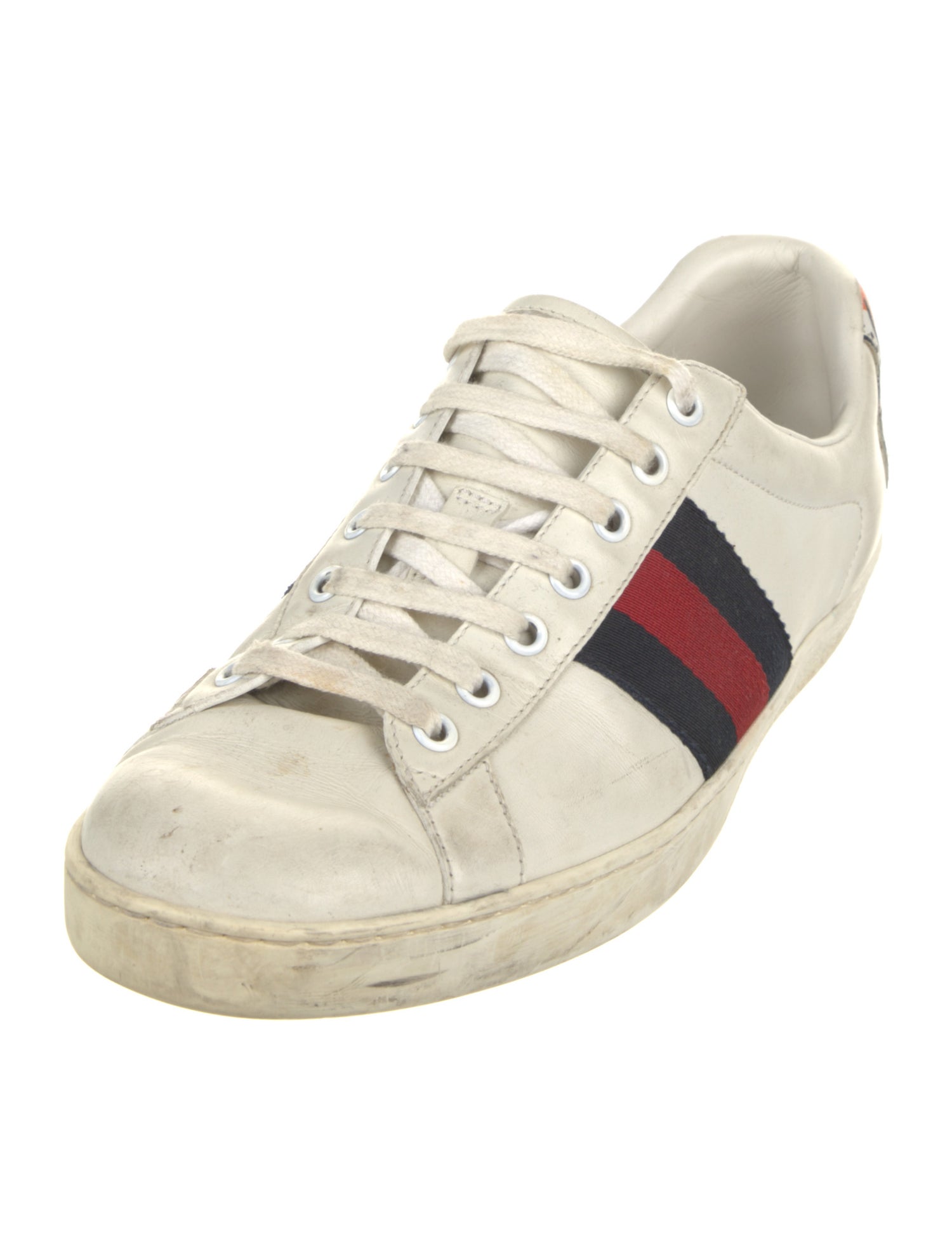 Gucci Sylvie Web Accent Leather Sneakers