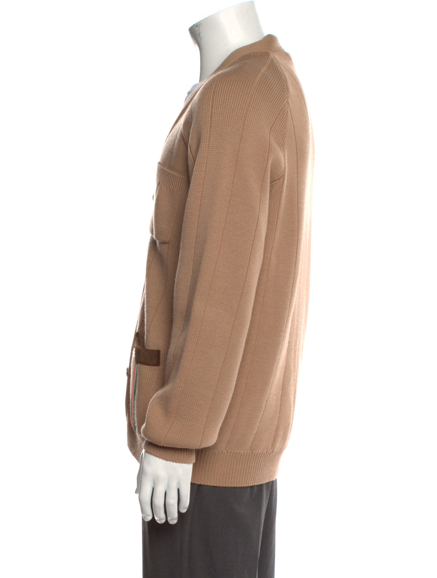 Gucci Web Accent V-Neck Cardigan