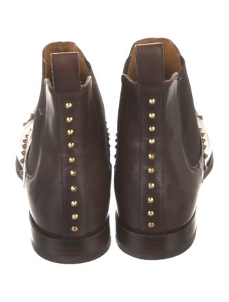 Gucci Leather Printed Chelsea Boots