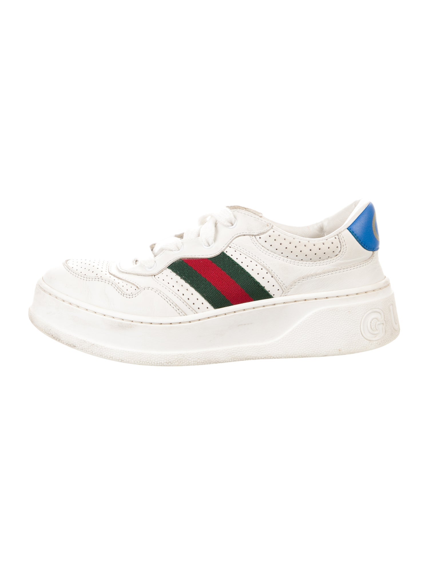 Gucci Girls' Leather Low Top Sneakers