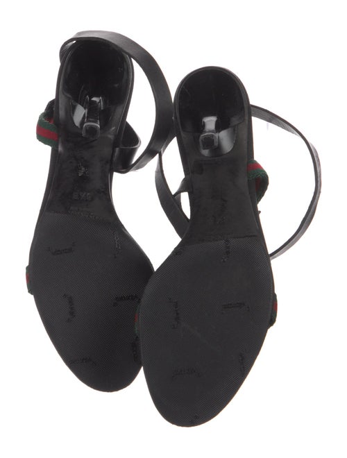 Gucci Web Accent Canvas Slingback Sandals