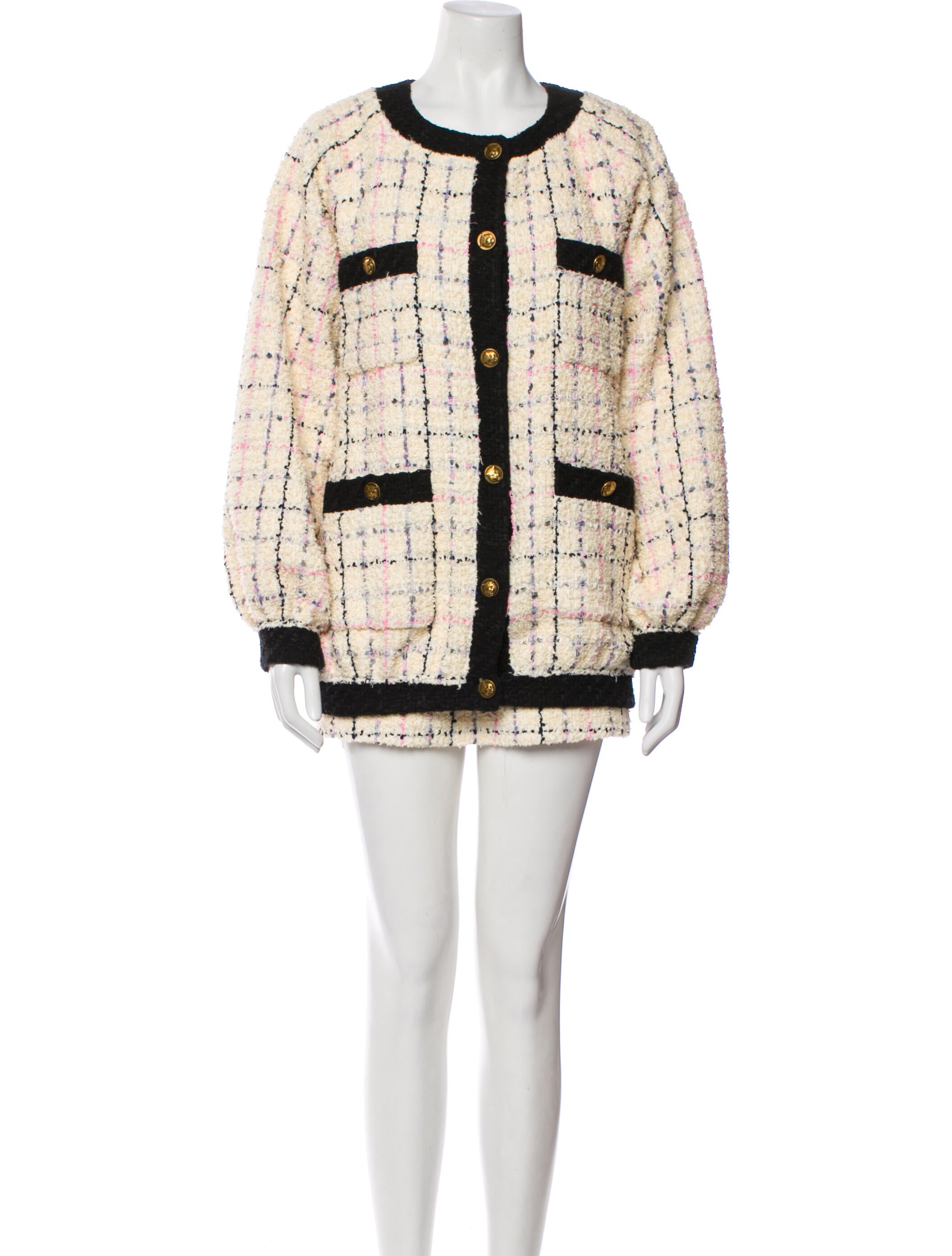 Gucci 2018 Tweed Pattern Skirt Set