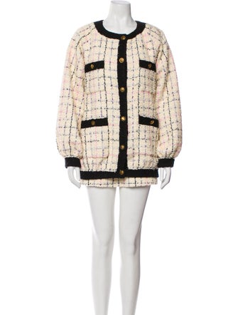 Gucci 2018 Tweed Pattern Skirt Set