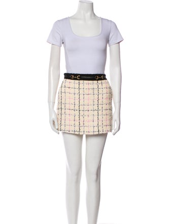 Gucci 2018 Tweed Pattern Skirt Set