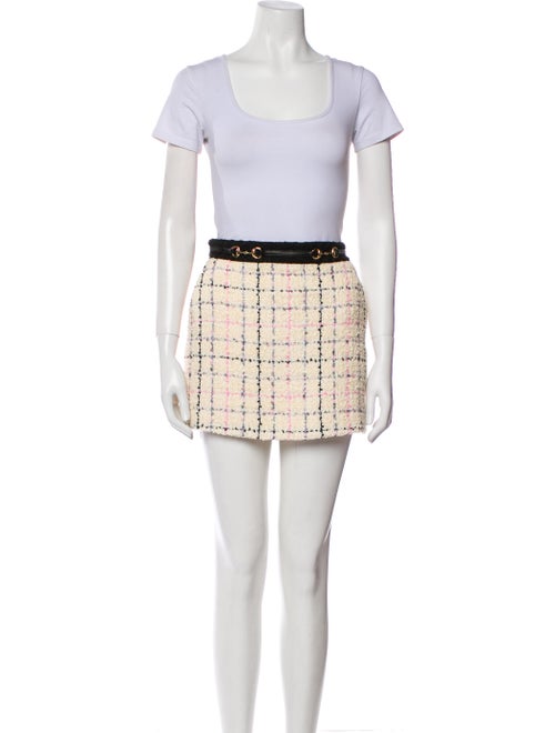 Gucci 2018 Tweed Pattern Skirt Set