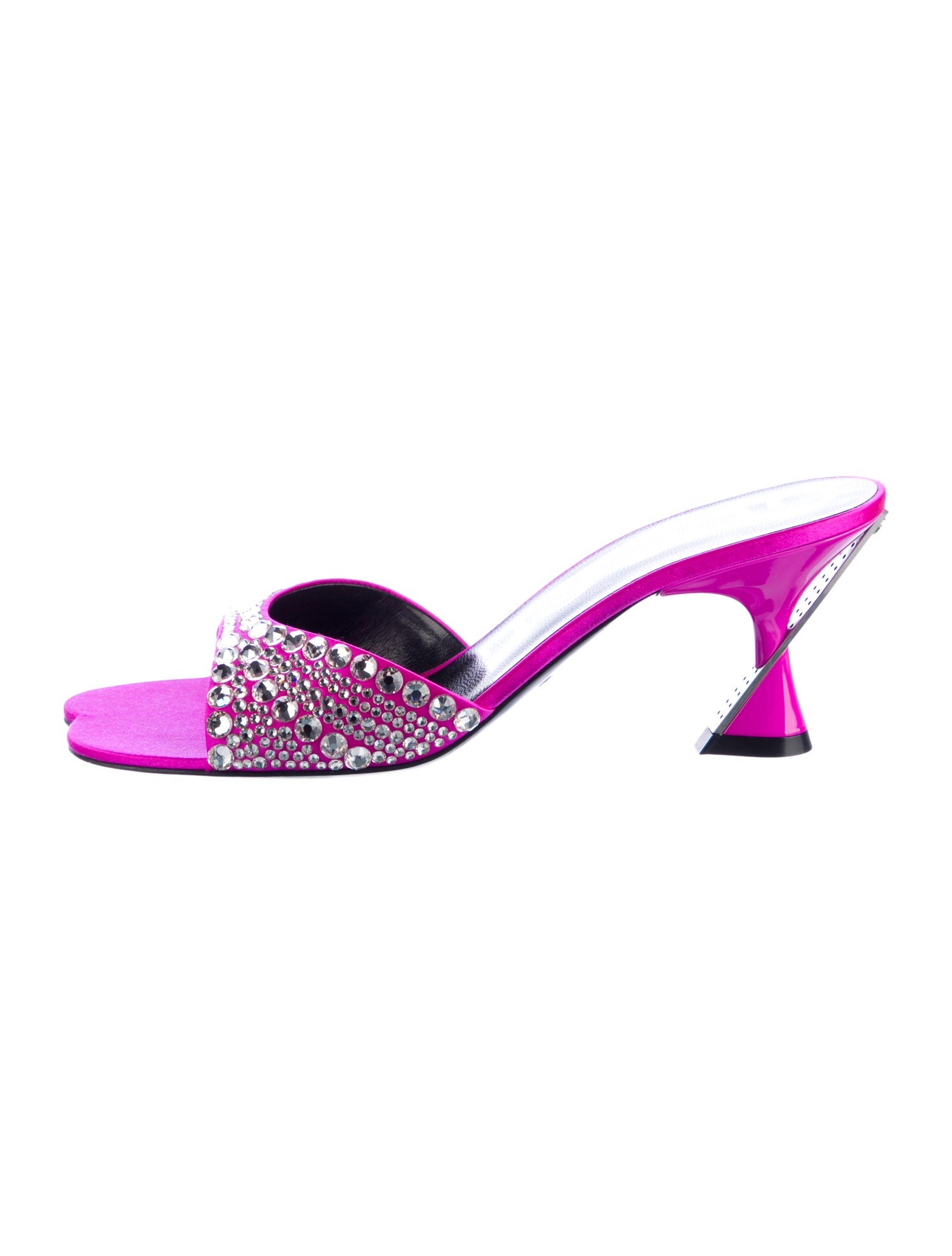 Gucci Satin Crystal Embellishments Slides