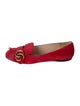 Gucci Suede Fringe Trim Accent Loafers