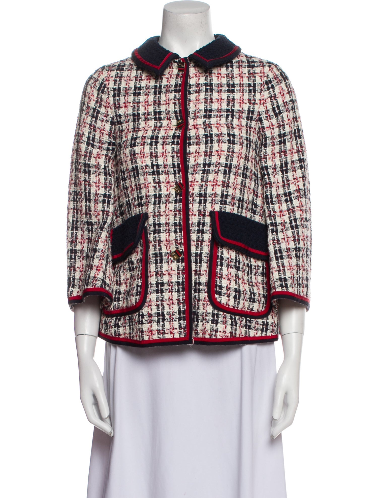 Gucci 2018 Tweed Pattern Jacket