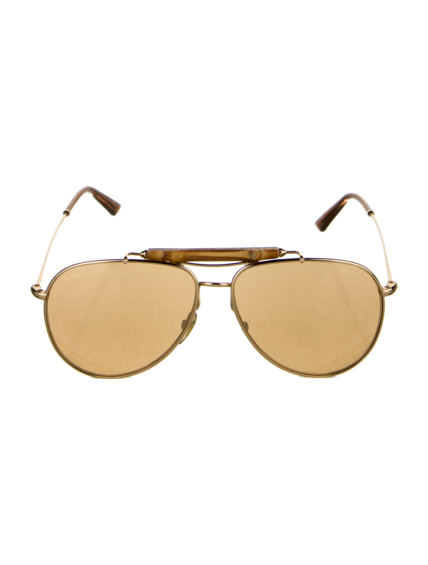Gucci Bamboo Accent Aviator Sunglasses