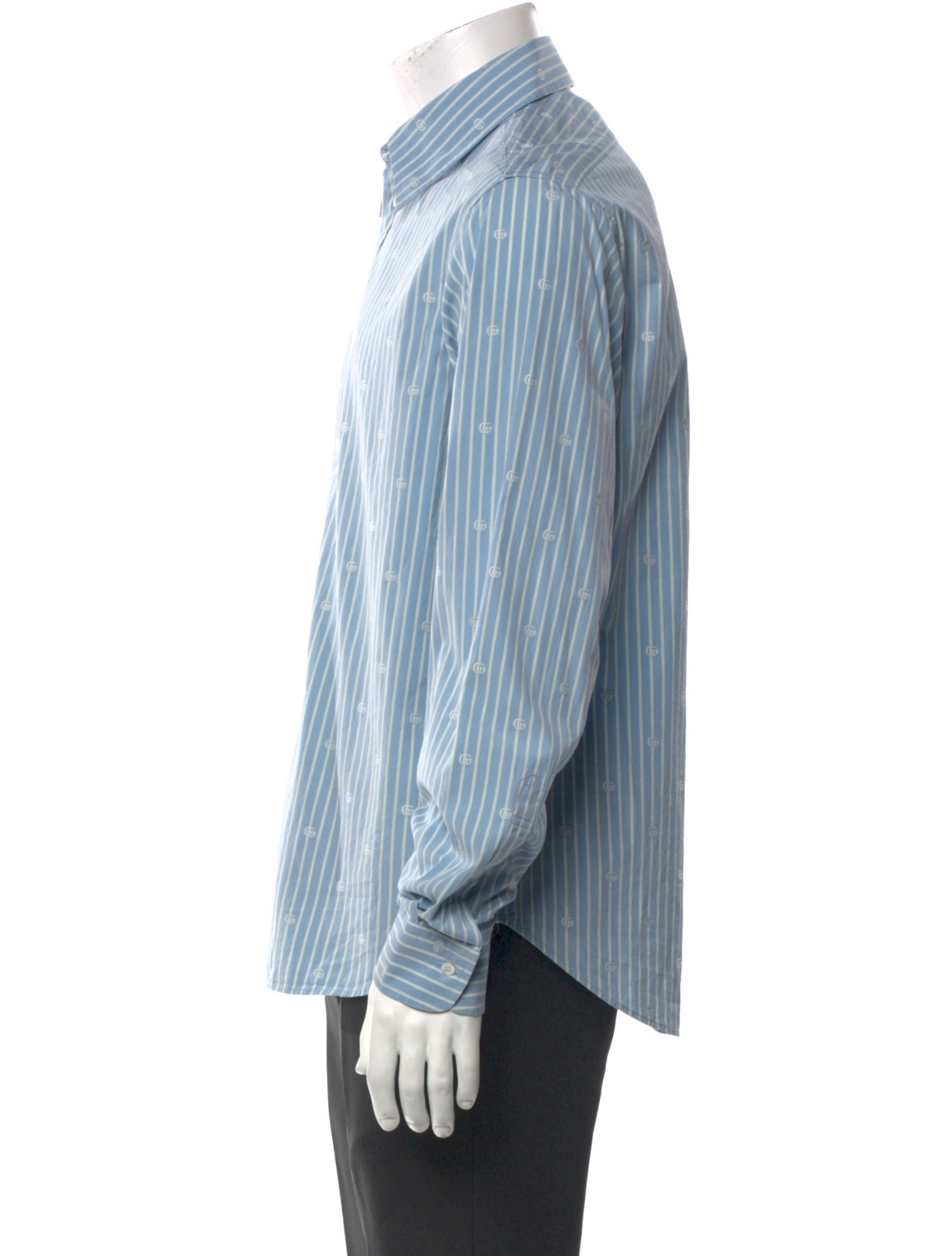 Gucci 2022 Running GG Logo Dress Shirt