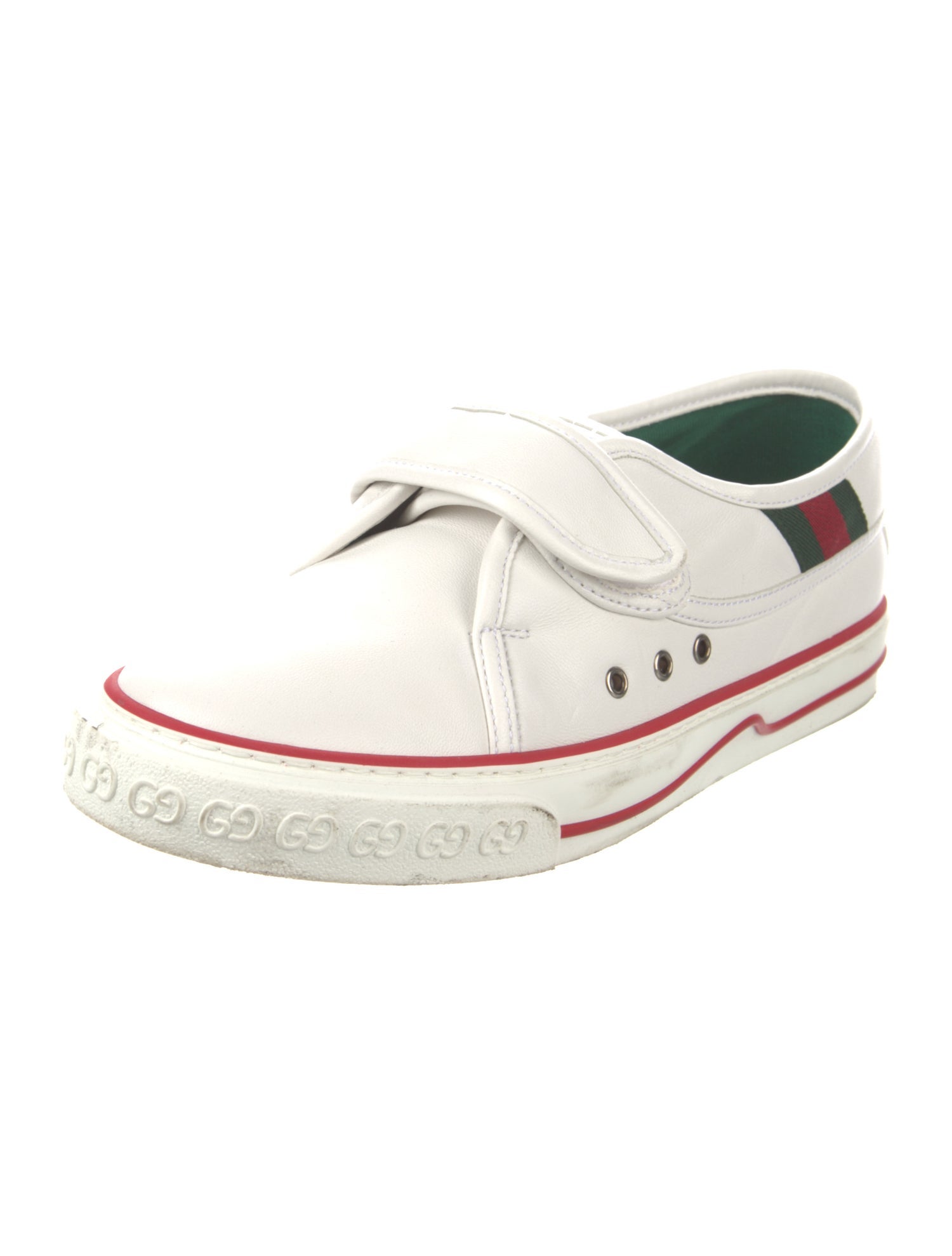 Gucci Web Accent Leather Sneakers