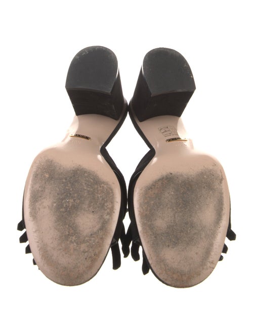 Gucci Double G Logo Suede Slides