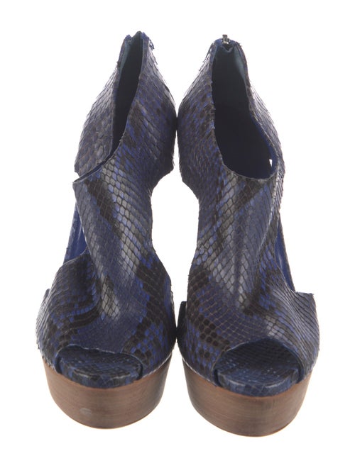 Gucci Python Animal Print T-Strap Pumps