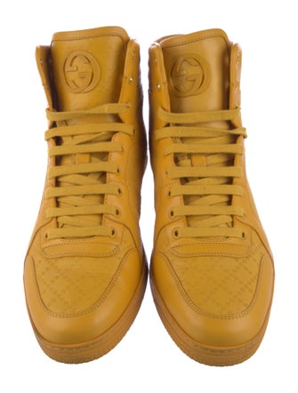 Gucci Diamante Print Leather Sneakers