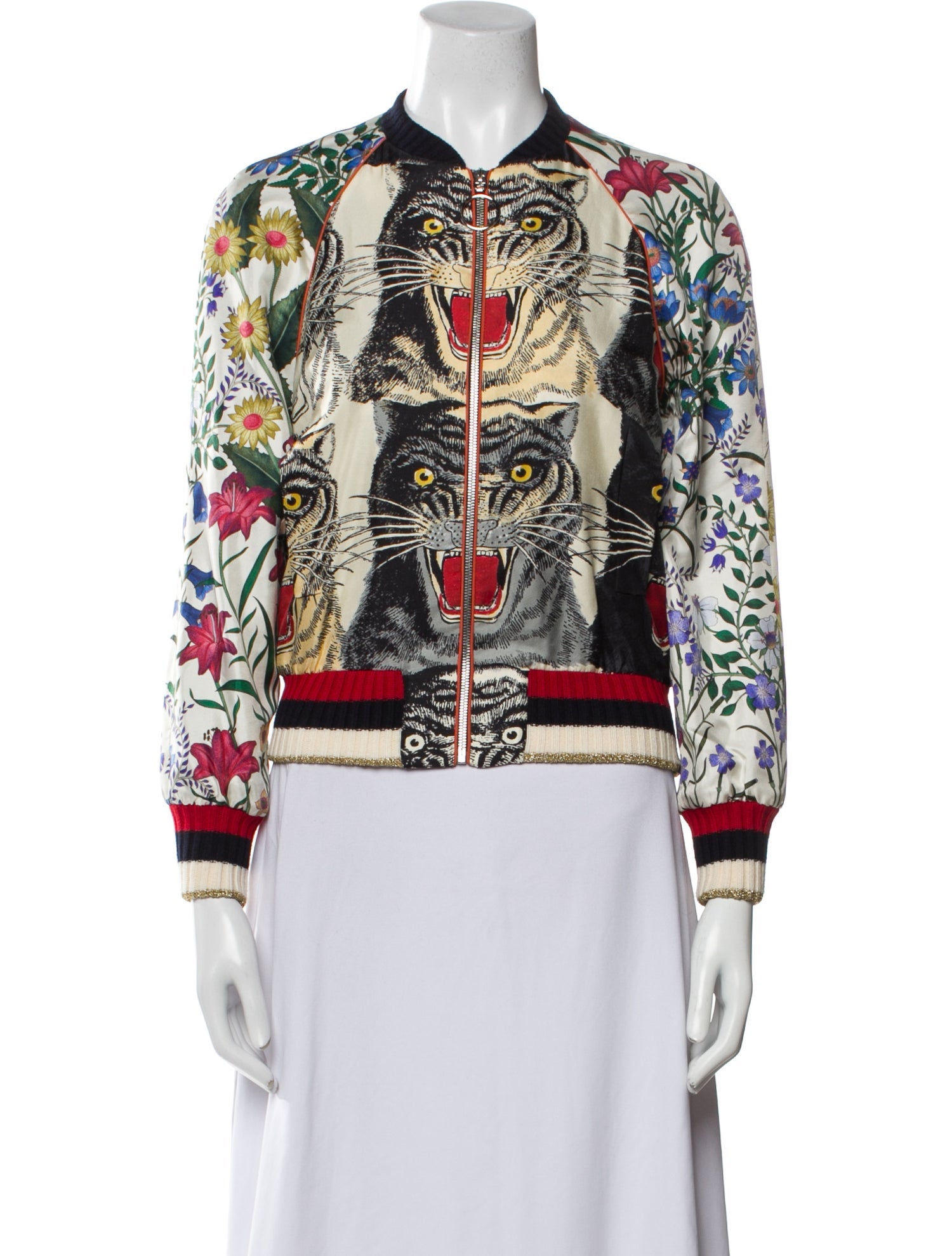 Gucci 2017 Silk Bomber Jacket