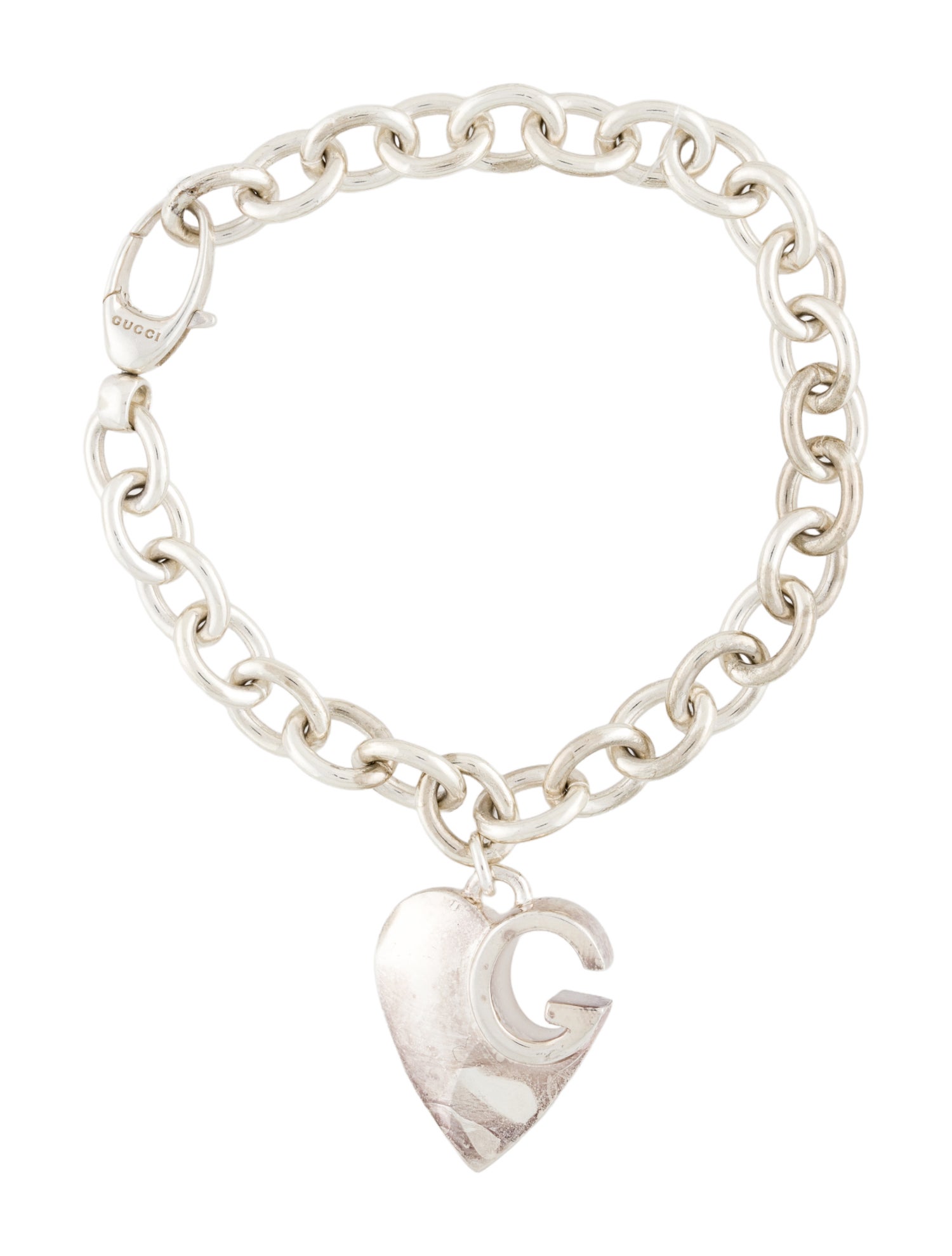 Gucci Charlotte G Heart Charm Bracelet