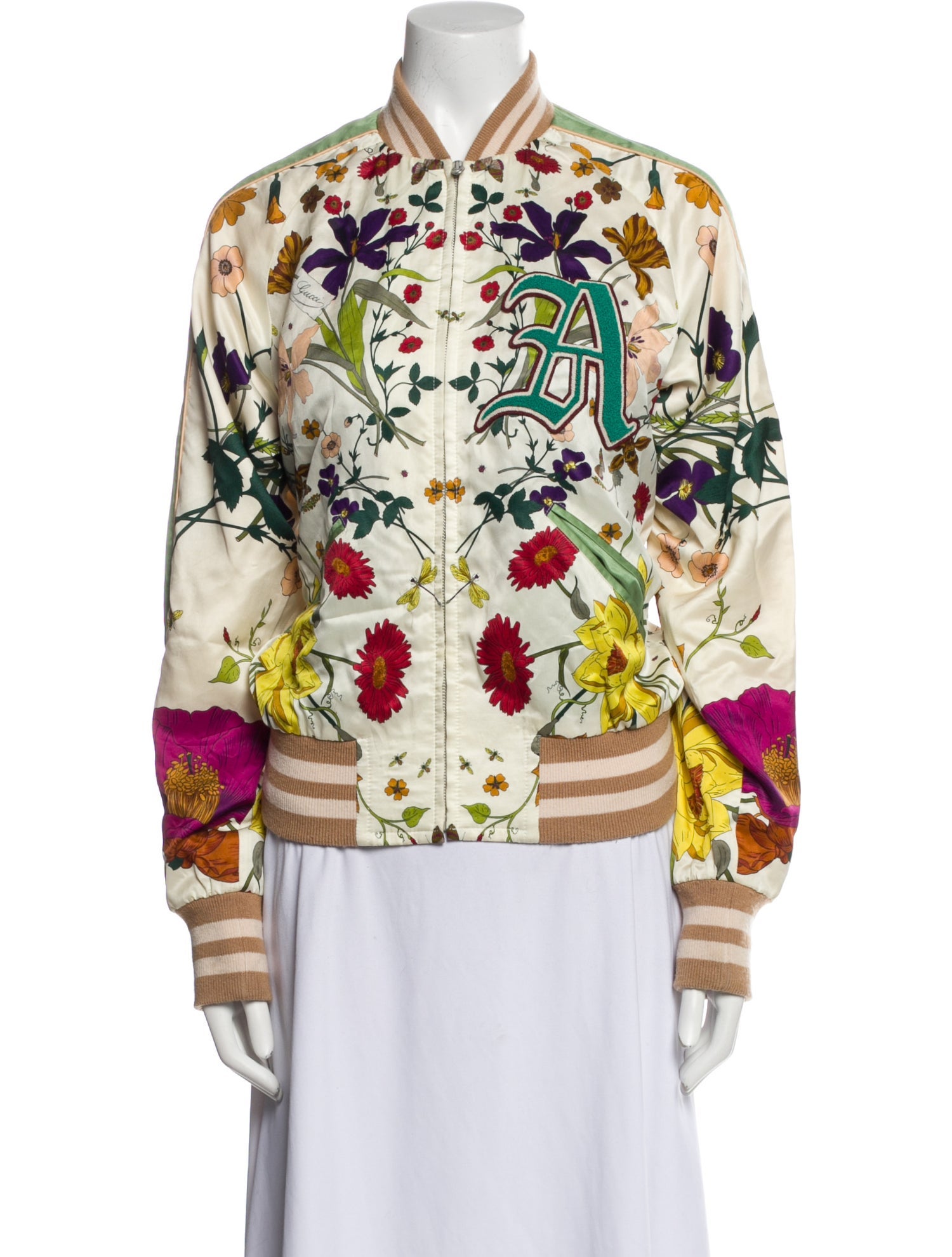 Gucci DIY Floral Print Bomber Jacket