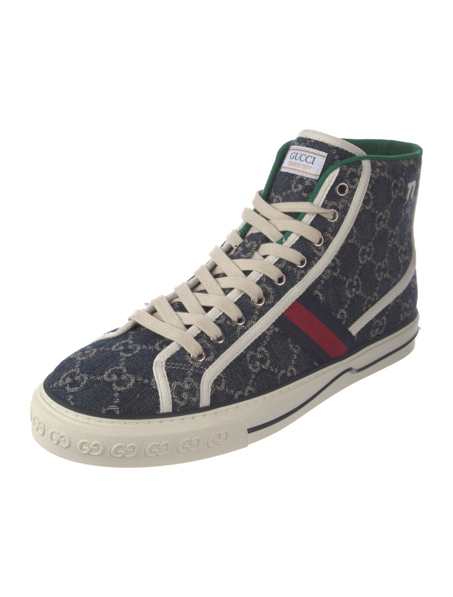 Gucci Sylvie Web Accent Denim Sneakers