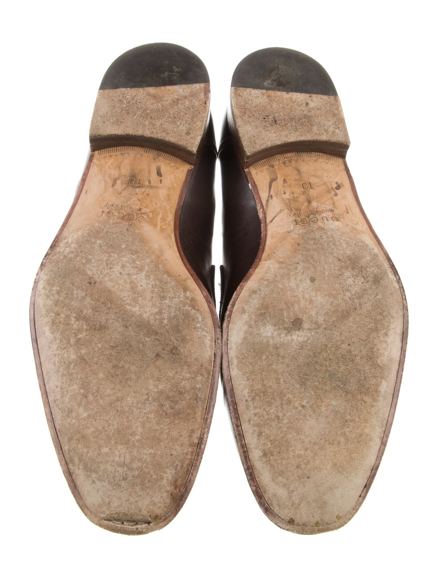 Gucci Interlocking G Logo Leather Dress Loafers