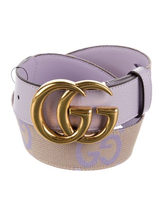 Gucci Double G Logo Leather Belt