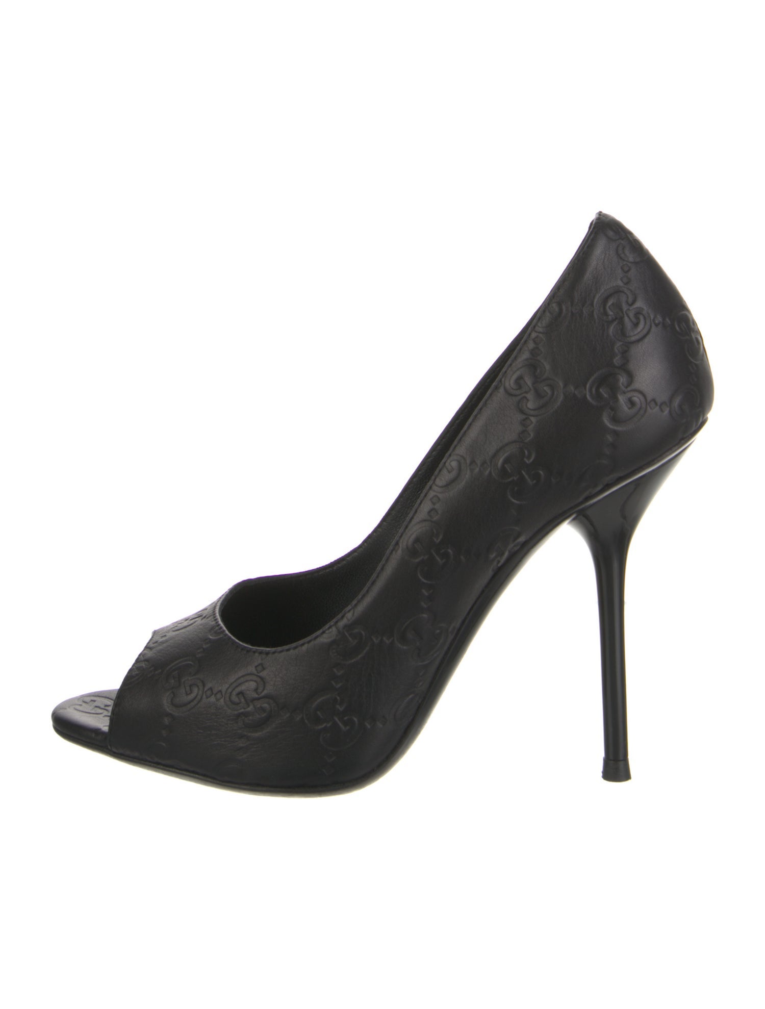 Gucci GG Logo Leather Pumps