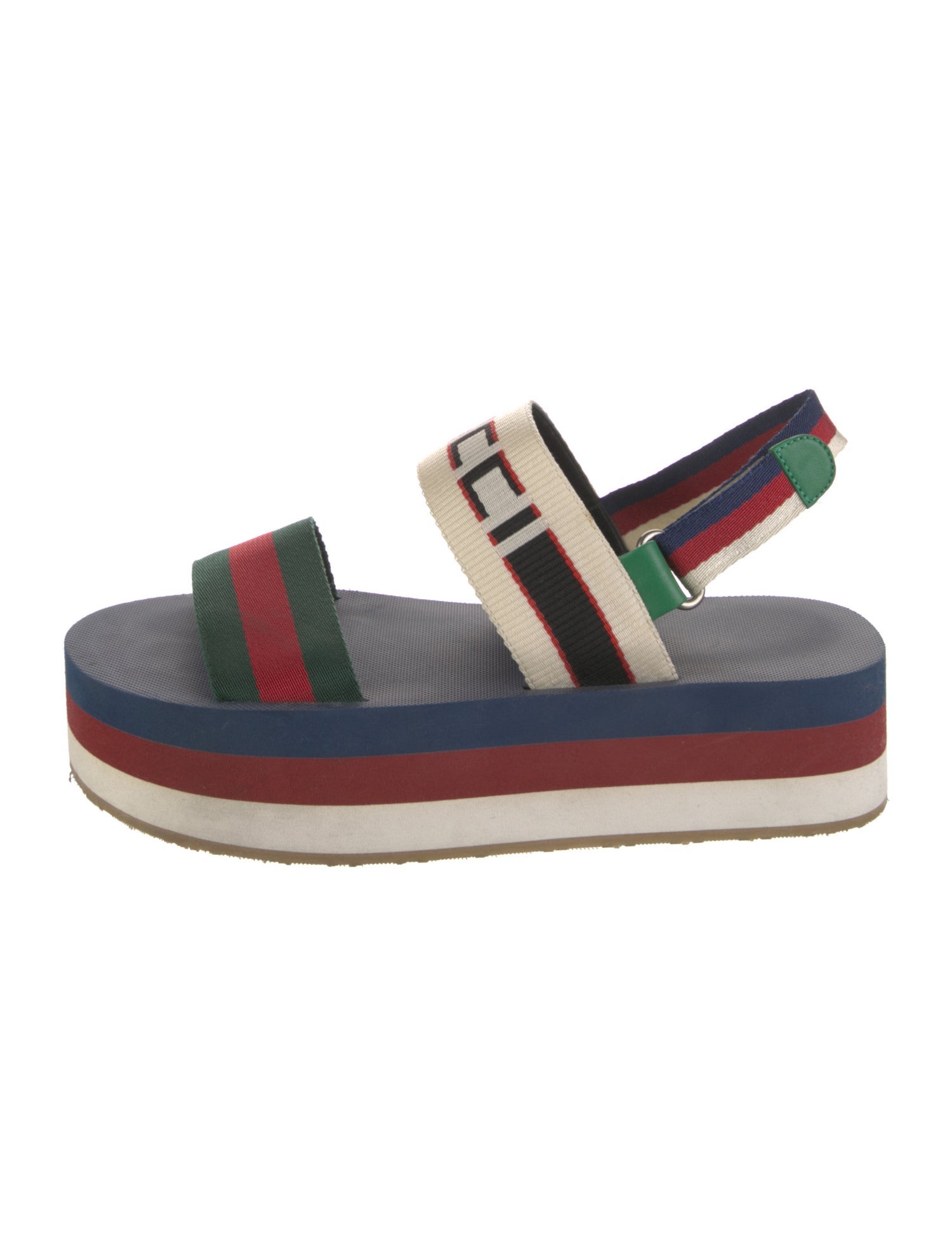 Gucci Web Accent Slingback Sandals