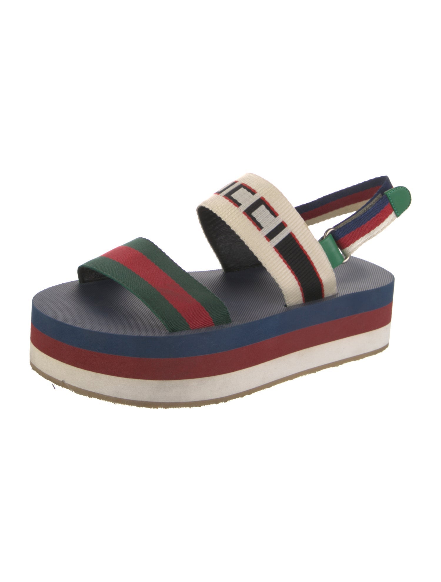 Gucci Web Accent Slingback Sandals