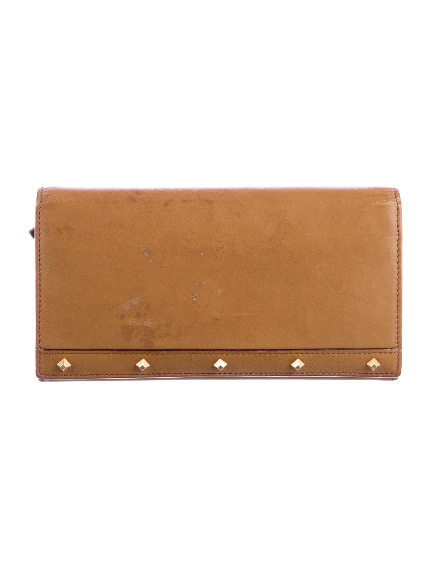 Gucci Studded Long Wallet Leather Continental Wallet