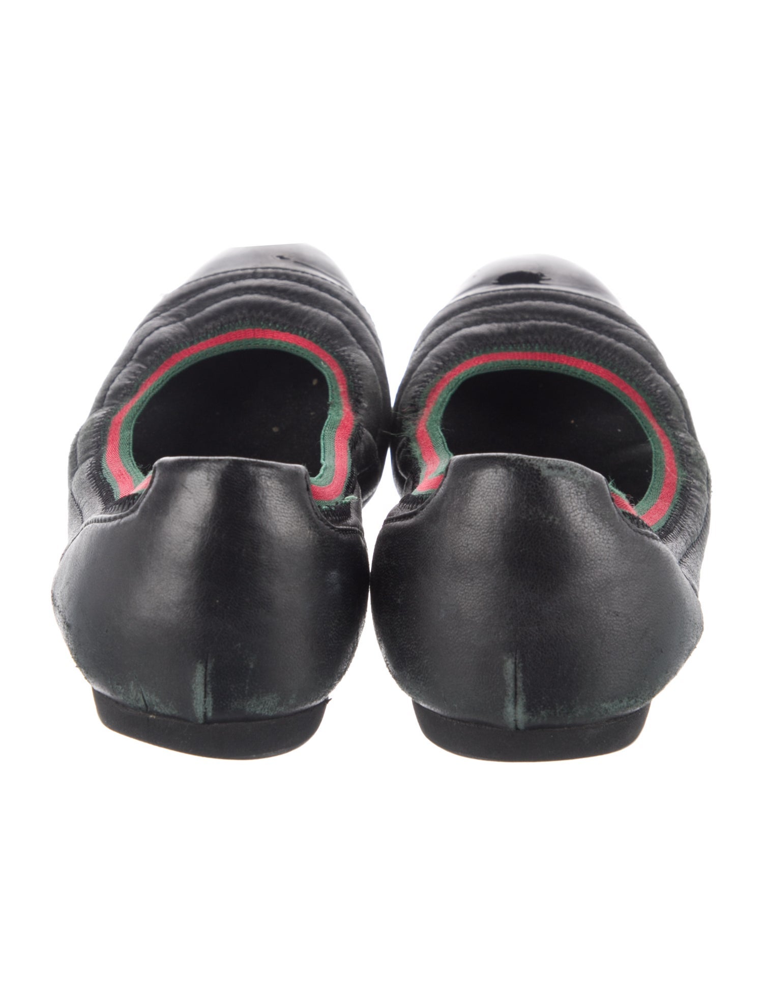 Web Accent Leather Flats