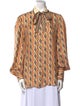 Gucci Silk Printed Button-Up Top