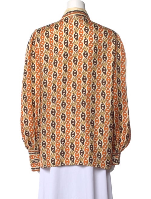 Gucci Silk Printed Button-Up Top