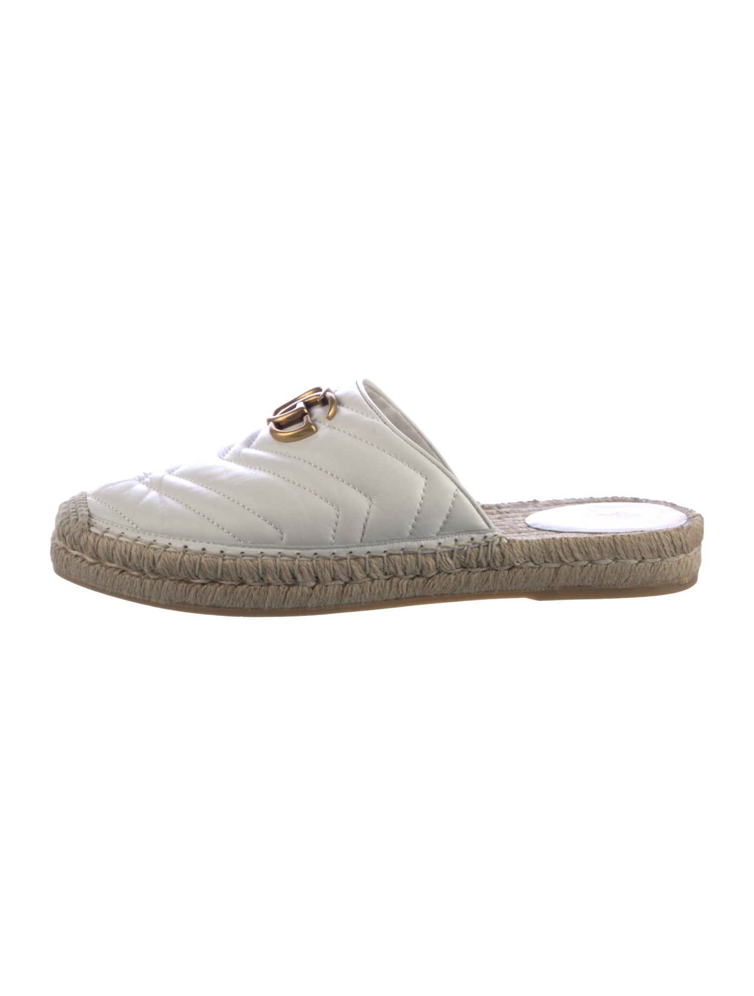 Gucci Double G Logo Leather Espadrilles