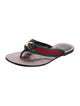 Gucci Interlocking G Logo Canvas Flip Flops