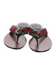 Gucci Interlocking G Logo Canvas Flip Flops