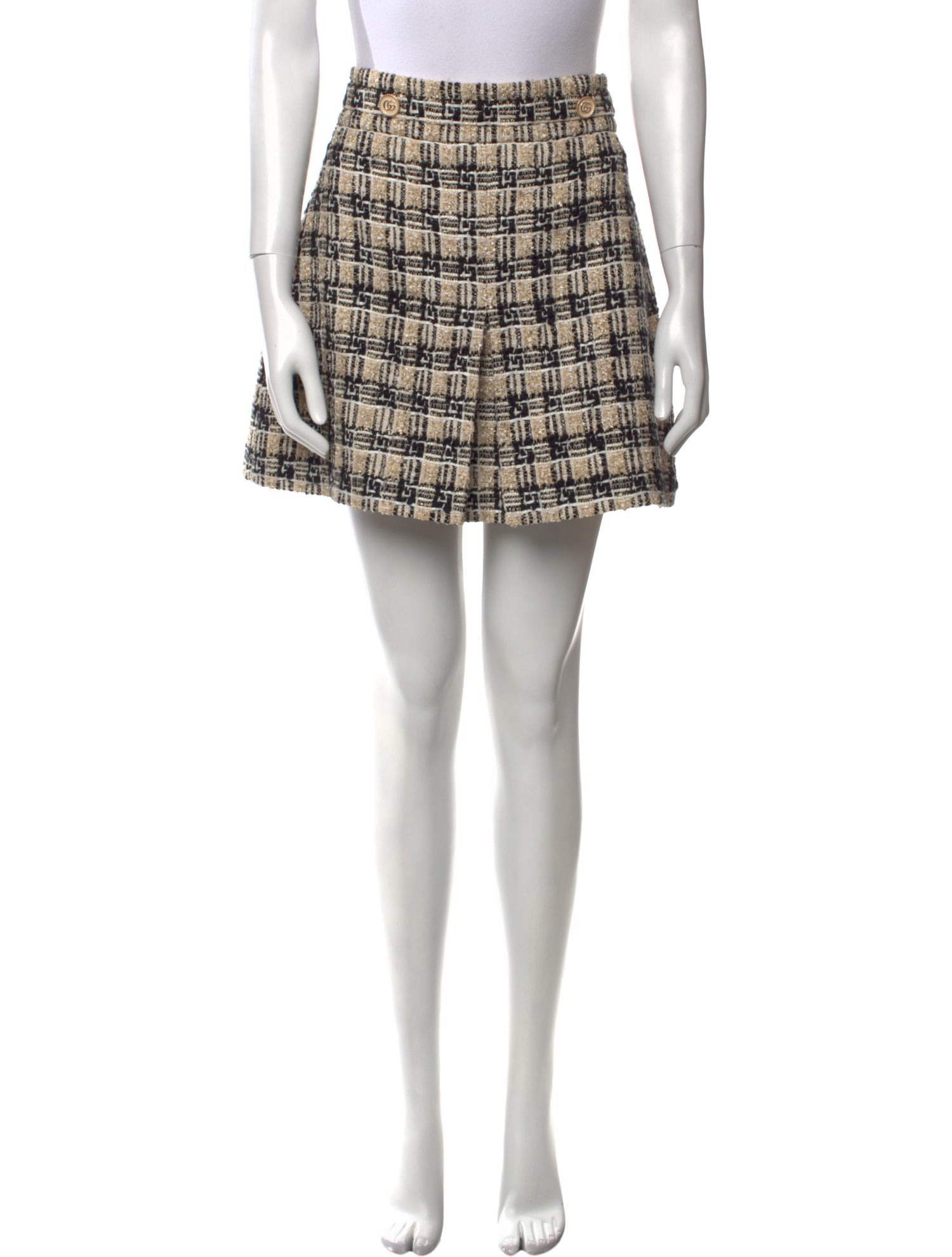 Gucci Tweed Pattern Mini Skirt