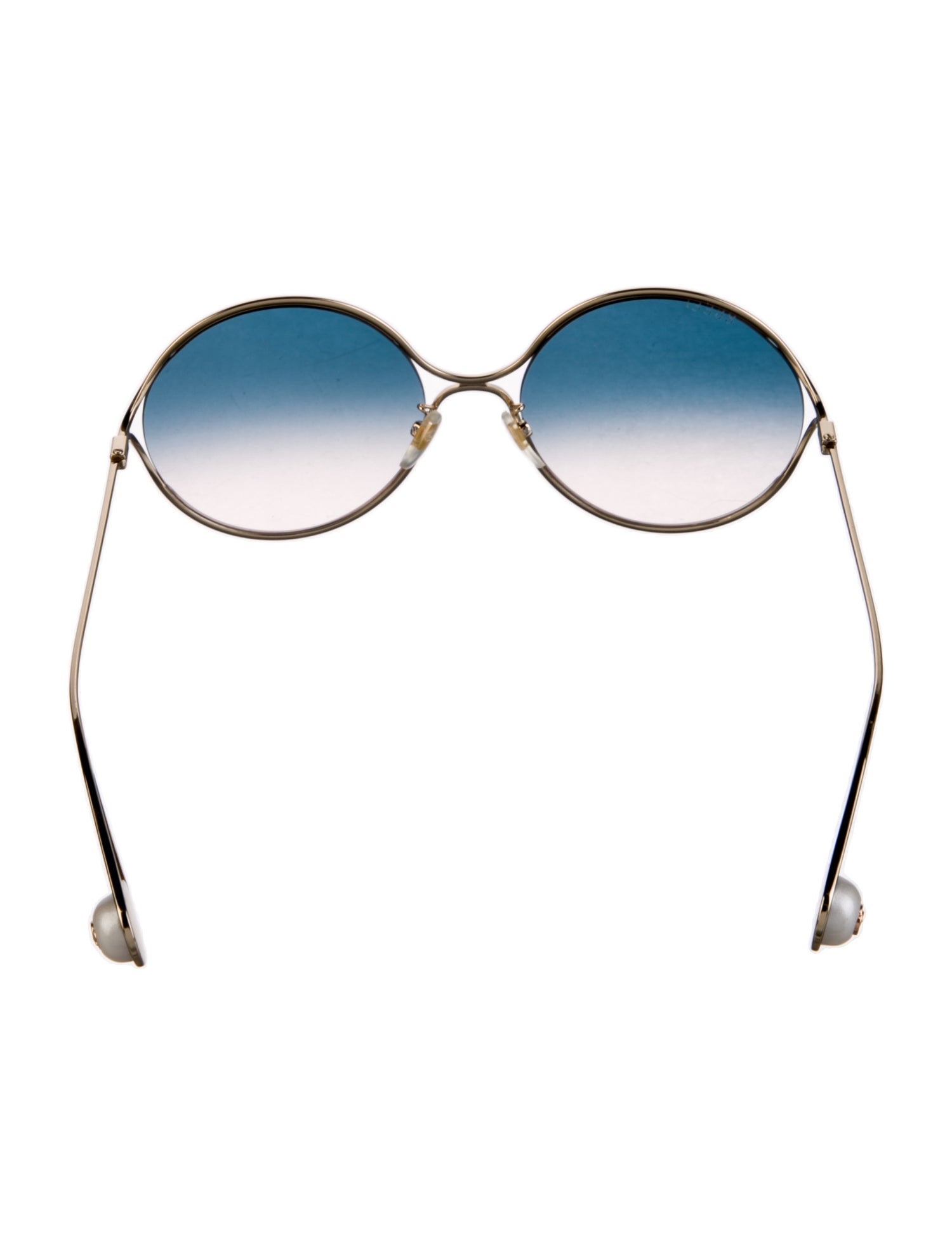 Gucci Faux Pearl Accents Oversize Sunglasses