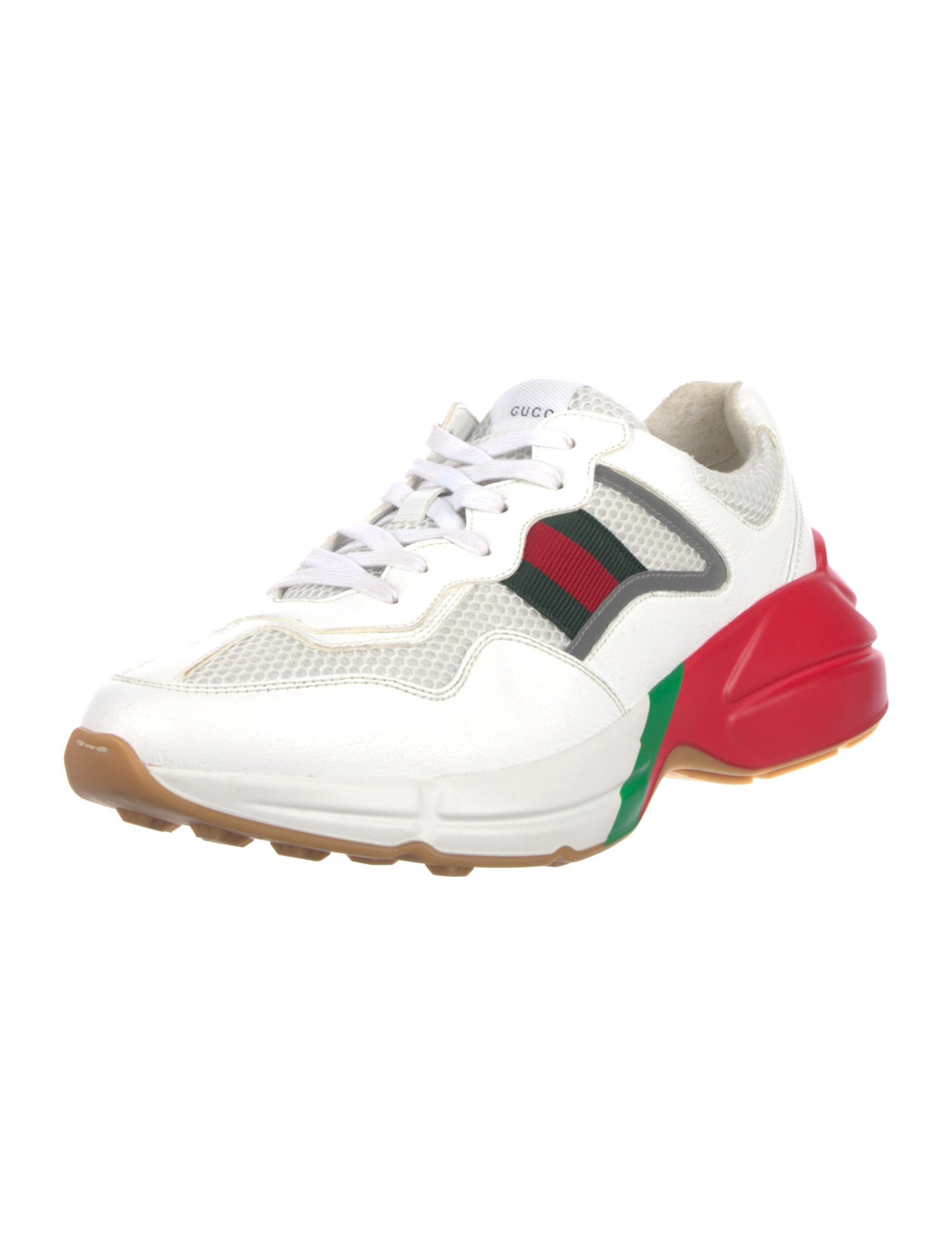Gucci Web Accent Leather Sneakers