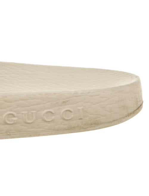 Gucci Microguccissima Pattern Leather Slides