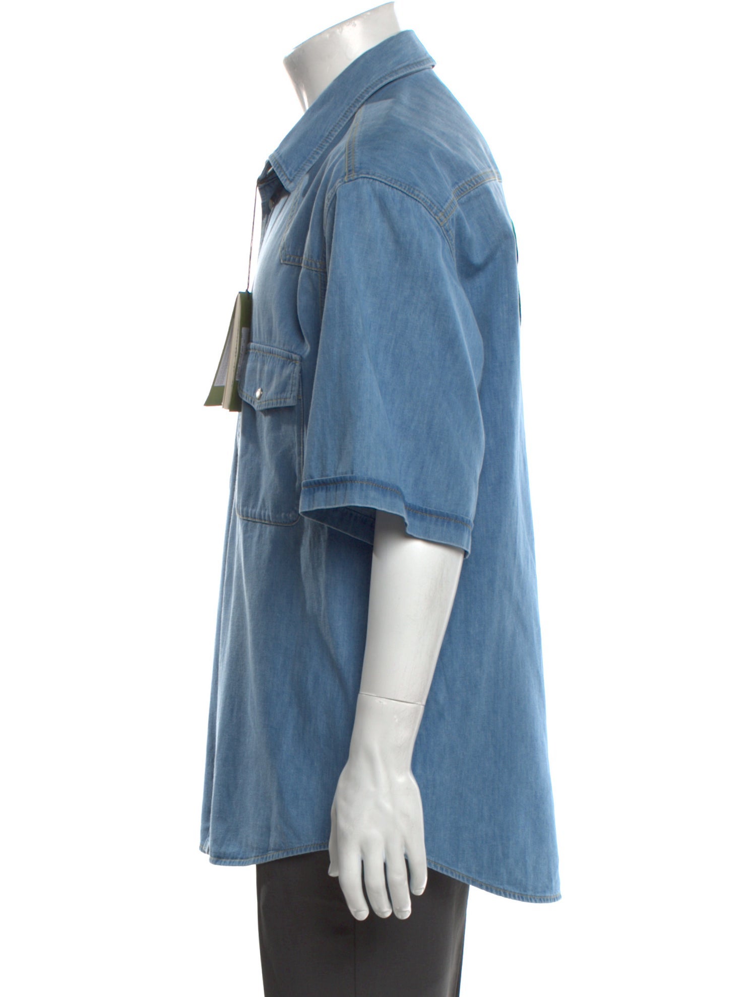 Gucci 2023 Three-Quarter Sleeve Denim Shirt w/ Tags