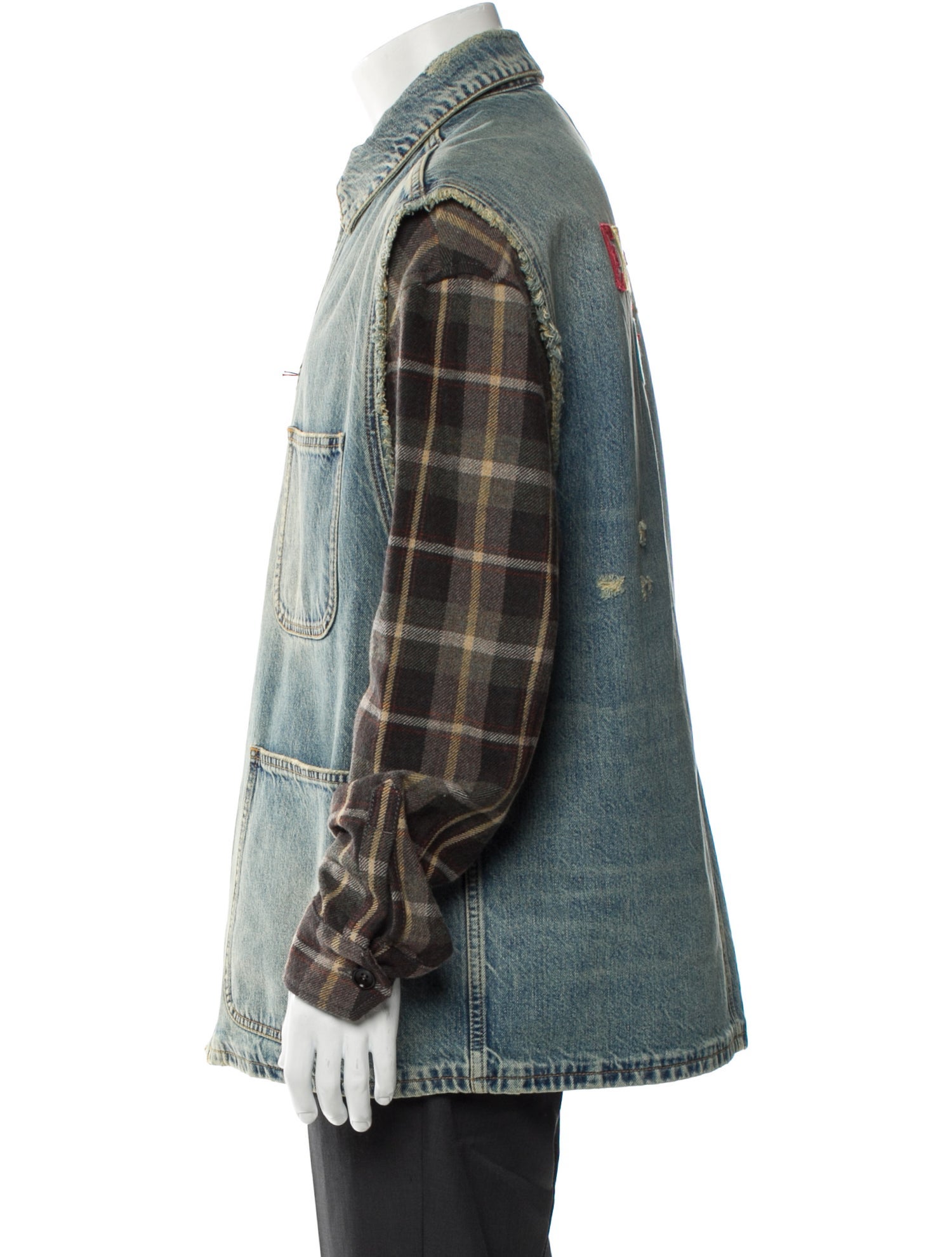 Gucci 2023 Plaid Print Denim Jacket w/ Tags