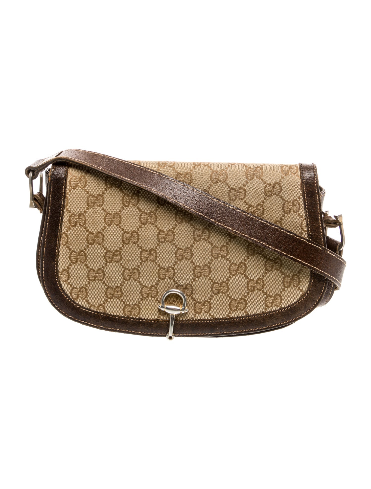 Gucci GG Canvas Shoulder Bag Small Vintage