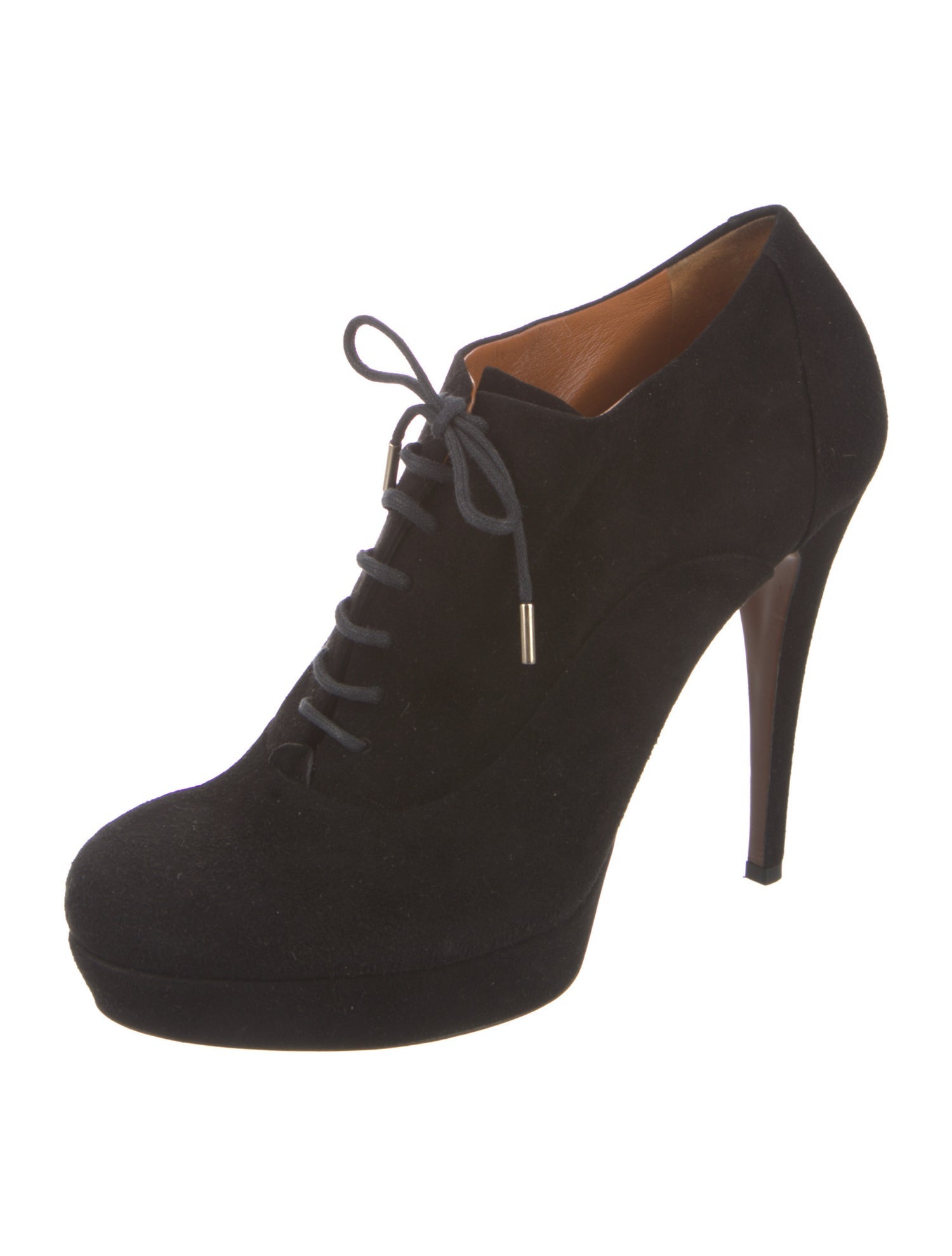 Gucci Suede Lace-Up Boots