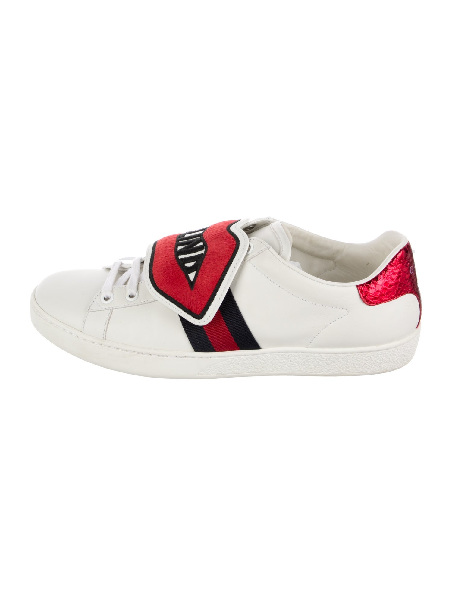 Gucci Leather Printed Sneakers