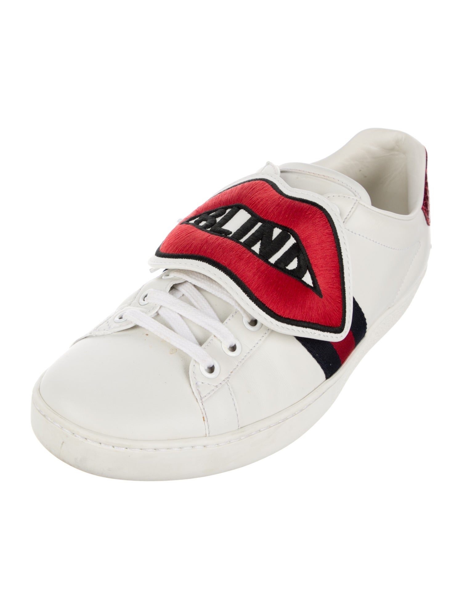 Gucci Leather Printed Sneakers