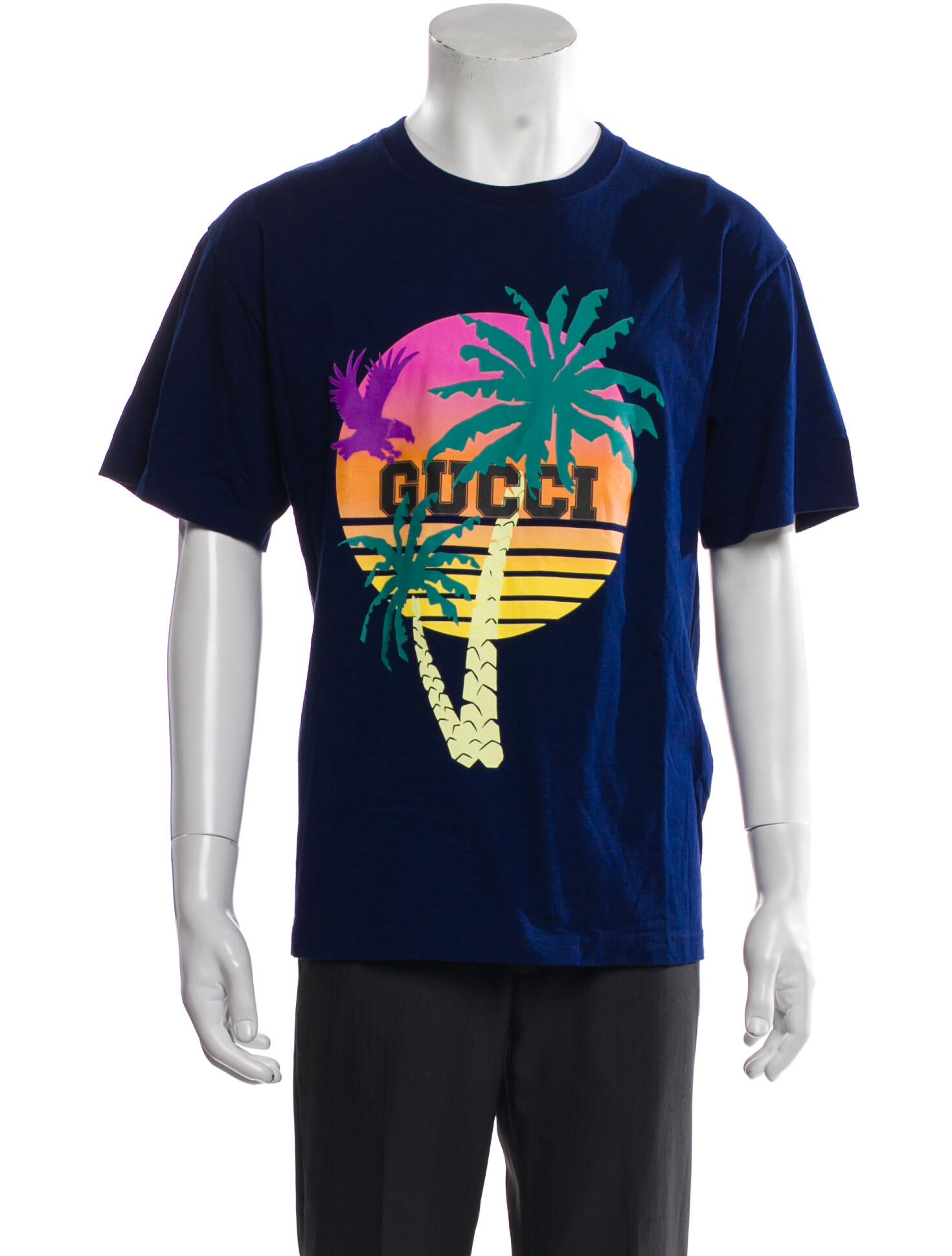 Gucci Graphic Print Crew Neck T-Shirt