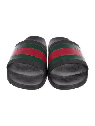 Gucci Web Accent Rubber Slides