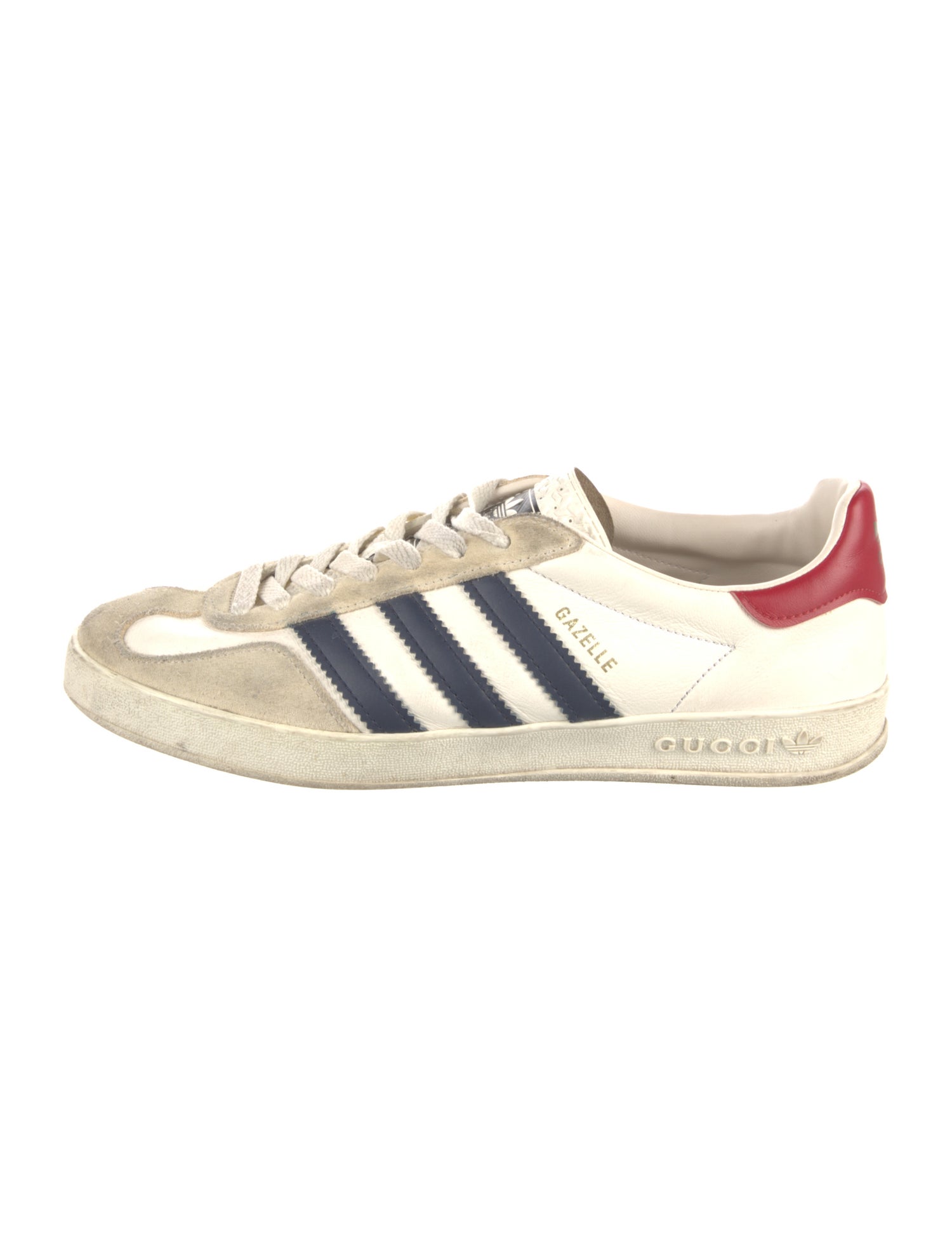 Gucci x Adidas Leather Colorblock Pattern Sneakers