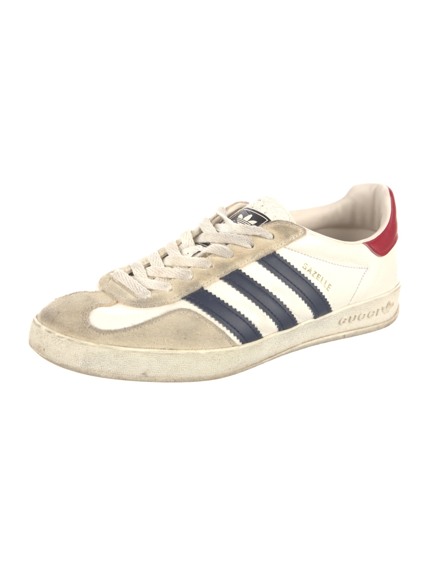 Gucci x Adidas Leather Colorblock Pattern Sneakers