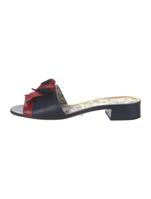 Gucci Sylvie Web Accent Leather Slides